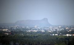 View of Yanaimalai from the top of Samanar Hills