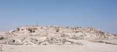 Ruins of Abu Rawash Pyramid in Egypt