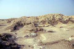 Rests of mud-brick houses in Abu Rawash, Egypt