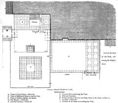 Plan of Sarkhej Roza Ahmedabad