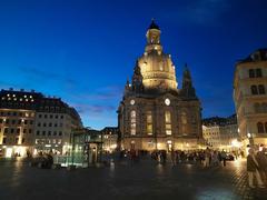 Dresden at night with Frauenkirche