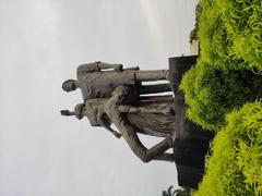 Amar Ekushey monument in Jahangirnagar University left side view