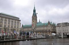 Hamburg war memorial by the city hall