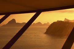 Guanabara Bay viewed from inside the Niterói Contemporary Art Museum