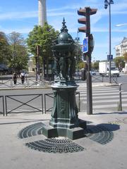 Drinking Fountain on the Place de la Nation in Paris, France