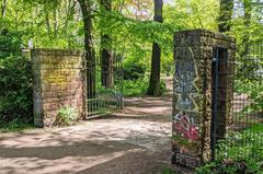 Entrance gate of Hammer Park in Hamburg-Hamm