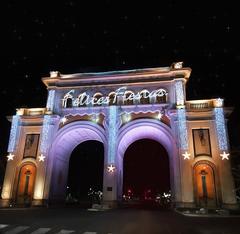 Los Arcos de Guadalajara monument during a festivity