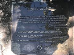 Plaque at the foot of Mount Royal cross in Montreal