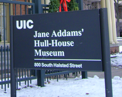 Jane Addams Hull-House Museum sign