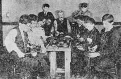 Crafting shoes at Hull House in 1918