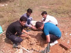 Low cost brick making process at IPS-CTM Gwalior campus