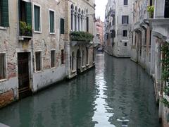 Aerial view of Venice with its canals and historic buildings