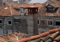 Aerial view of Venice from the Belvedere atop the Contarini del Bòvolo spiral stair