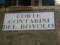 Sign 'Corte Contarini' in Venice