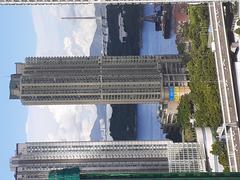 Panoramic view of Olympian City and Harbour Green buildings in Hong Kong