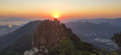 Lion Rock's Head at sunset