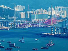 Stonecutters Bridge over the Rambler Channel in Hong Kong