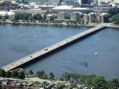 View from the Skywalk of the Prudential Tower overlooking the Harvard Bridge in Boston