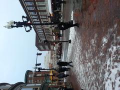 Intersection of Brattle Street and John F. Kennedy Street in Harvard Square, Cambridge, Massachusetts