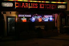 Charlies Kitchen near Harvard Square at night