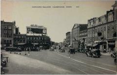 1940s postcard of Harvard Square