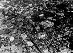 aerial view of Harvard Square in 1921