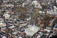 Aerial view of Harvard Square