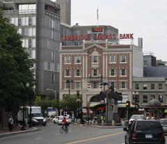 Harvard Square from the north in July 2008