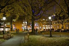 Autumn night in Harvard Square