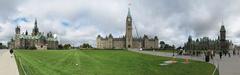 Canadian parliament buildings with a panoramic view in Ottawa