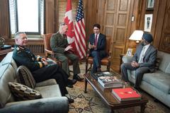 Justin Trudeau meets with U.S. Marine Corps Gen. Joe Dunford and Canadian officials