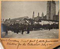 Cavalry in procession for Queen Victoria's memorial service in Ottawa, 1901