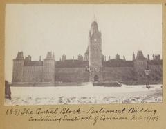 The Central Block of the Parliament Building in Ottawa on February 25, 1999