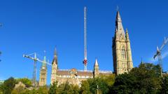 Centre Block of the Canadian parliament on Parliament Hill in Ottawa