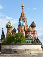 Lobnoye Mesto and St Basil Cathedral in Moscow