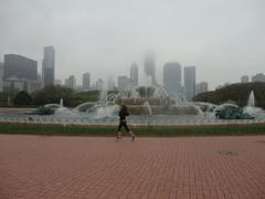 Buckingham Fountain in Chicago with a north view