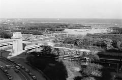 View from Columbia College overlooking Grant Park, Chicago, October 1978