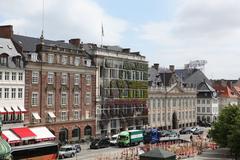 No. 8, 6, and 4 Kongens Nytorv buildings in Copenhagen