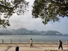 Ma On Shan Promenade Waterfront along Ning Tai Road in January 2023