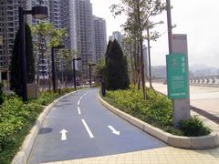 Scenic jogging trail along Ma On Shan Promenade