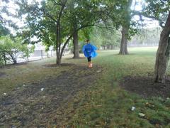 Running through Grant Park