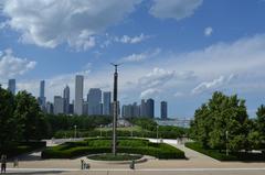 artistic sculpture of legs in Chicago