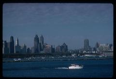 View of Chicago skyline from Planetarium Drive looking northward