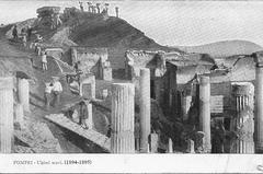 House of the Vettii atrium in Pompeii from 1894-1895, eastward view