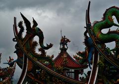 Roof Landscape of Bishan Temple in Taipei, Taiwan