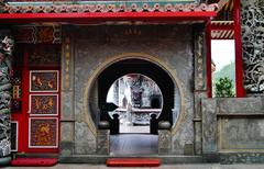 Passage to the Main Hall of Bishan Temple in Taipei