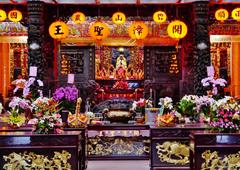 Interior of the Main Hall of Bishan Temple in Taipei, Taiwan