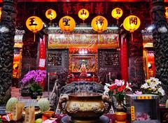 Interior of the Main Hall of Bishan Temple in Taipei