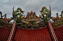 Roof Landscape of Bishan Temple, Taipei, Taiwan