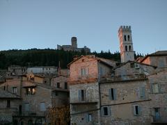 Assisi with tower and Rocca